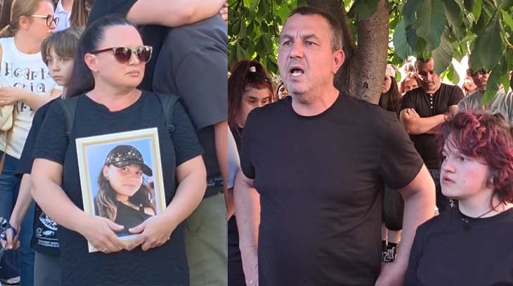 Майката Наталия Стойнева и бащата Стойне Стойнев на загиналата Ивана в Благоевград