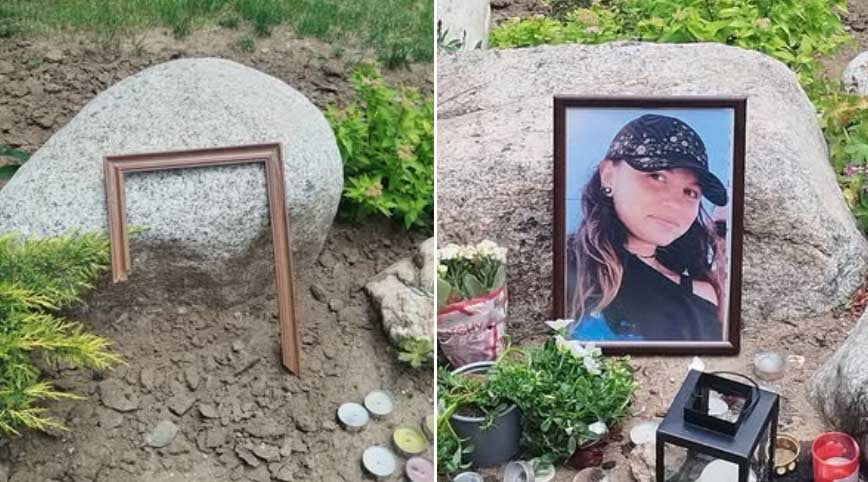 Неизвестни счупиха рамката със снимката на 16-годишната Ивана